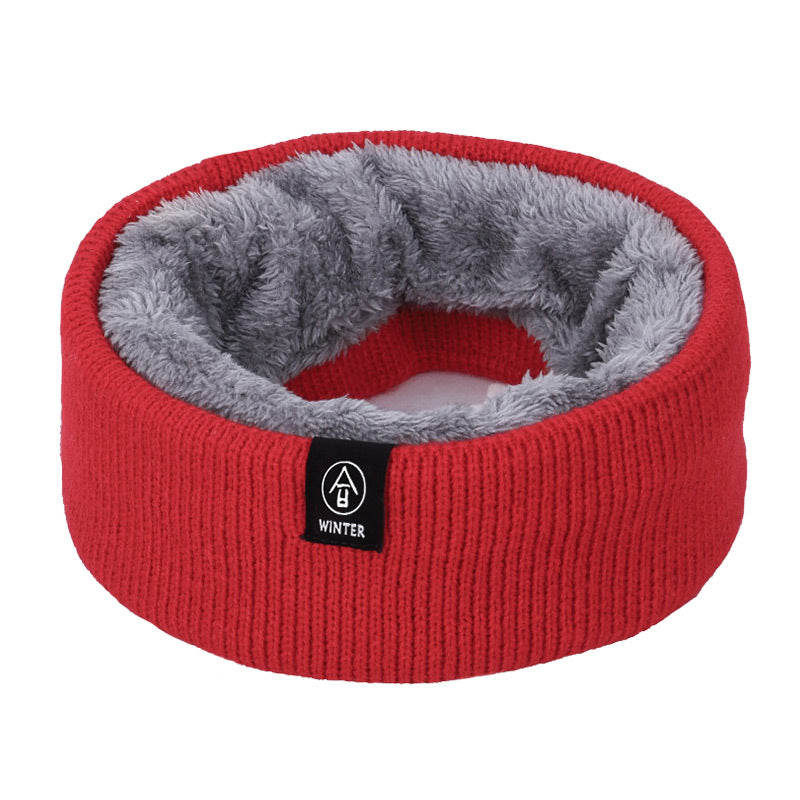 Wholesale Acrylic Solid Color Pullover Warm Knitted Scarf